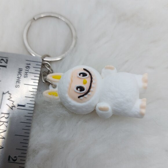 2/$19 Labubu Zimomo white keychain - Picture 5 of 7